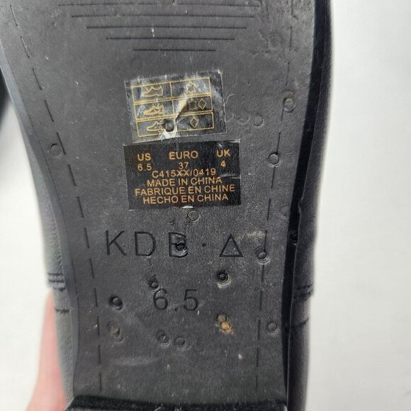 Kelsi Dagger Brooklyn Leather Loafer Womens 6.5 Black Slip On Comfort Minimalist - Picture 6 of 9